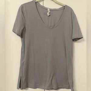 Vintage LululemonGray Striped Women's Top